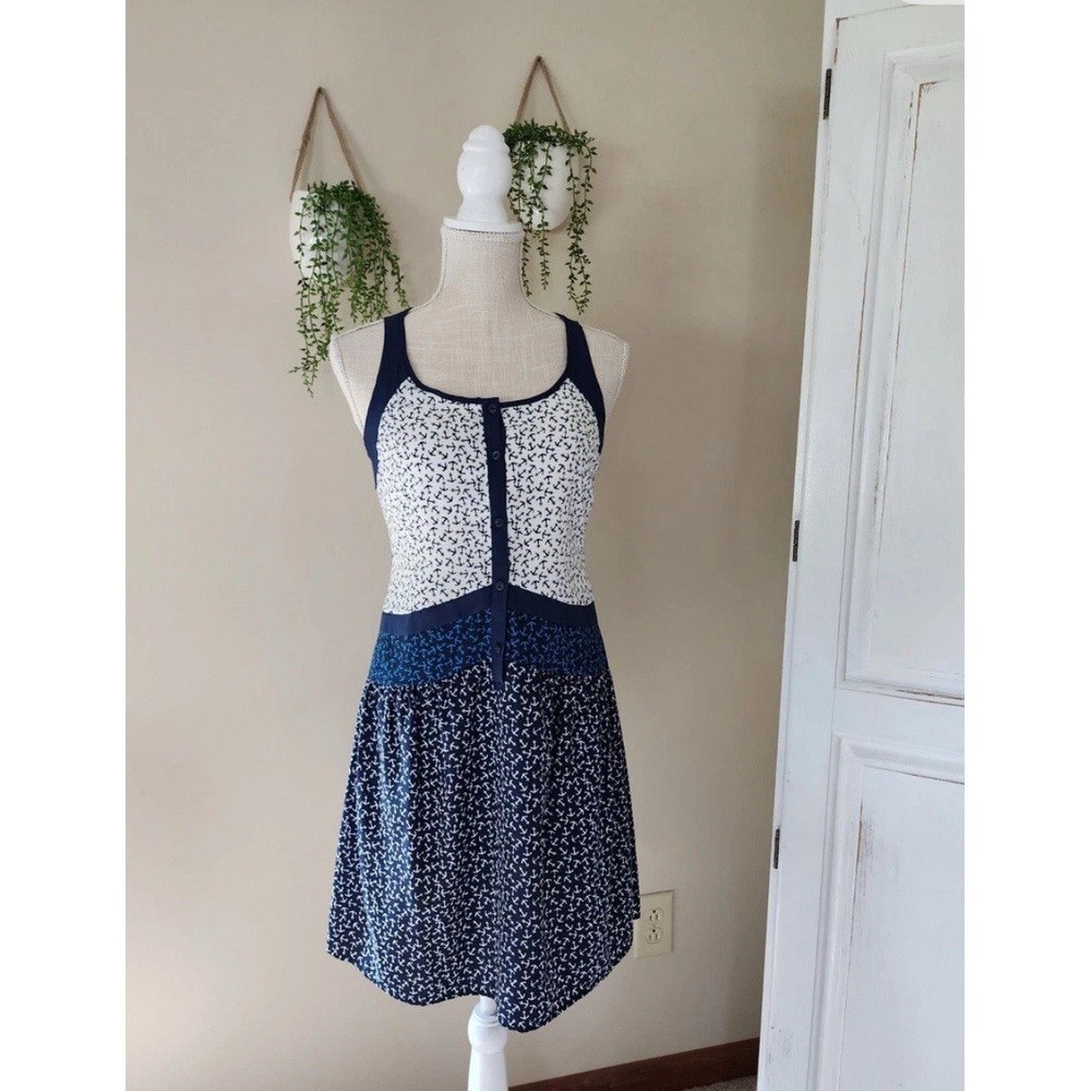 Sperry Top-Sider‎ Women's S Dress Sleeveless anchor Nautical Navy/ White Sailing